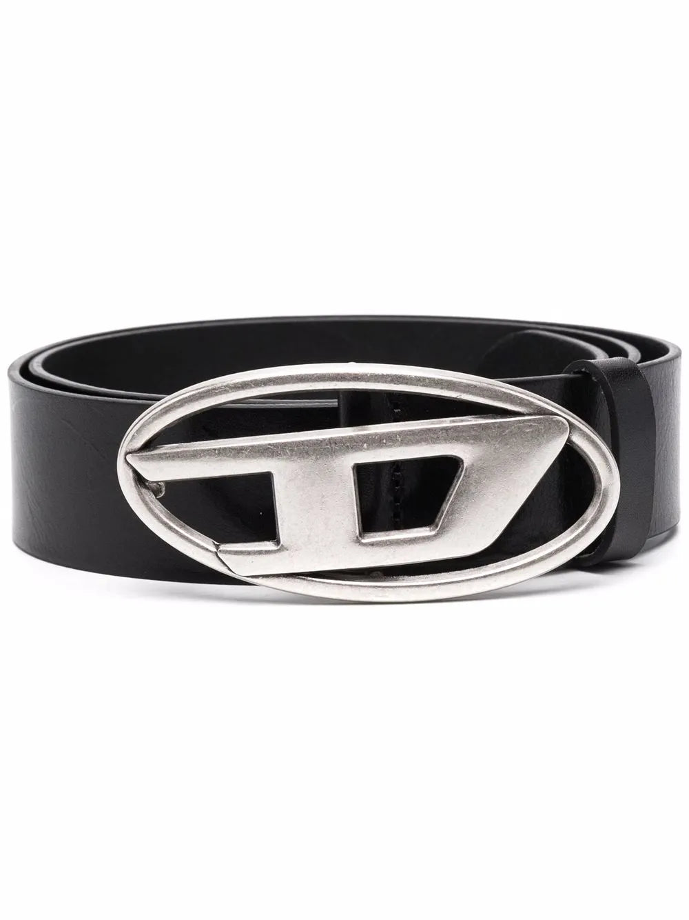 Cinto de couro com logo na fivela 1DR