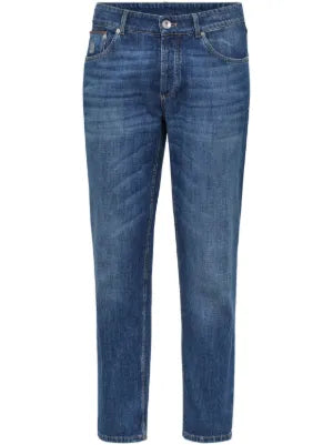 Calça jeans slim cintura média
