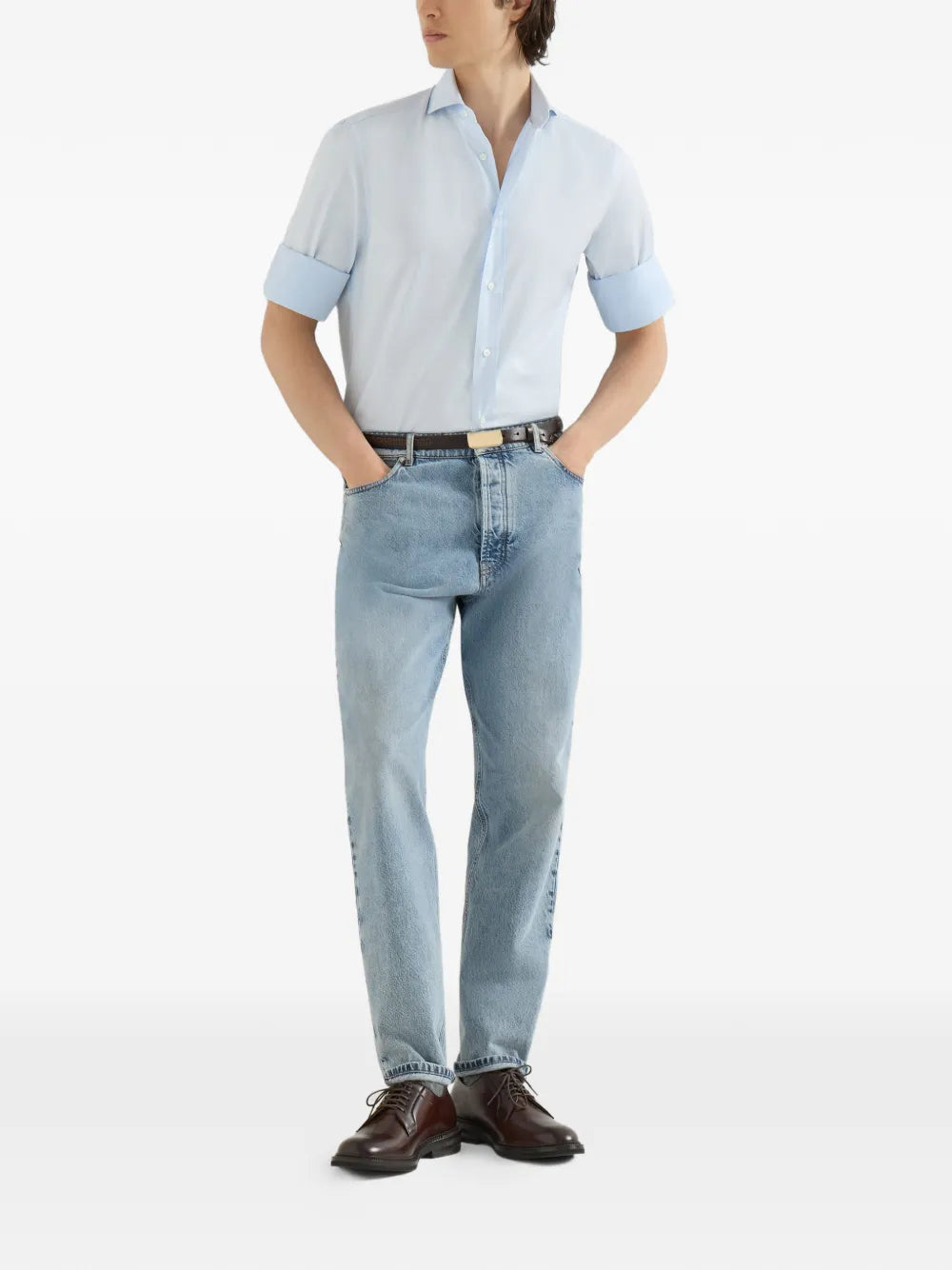 Calça jeans com cinco bolsos