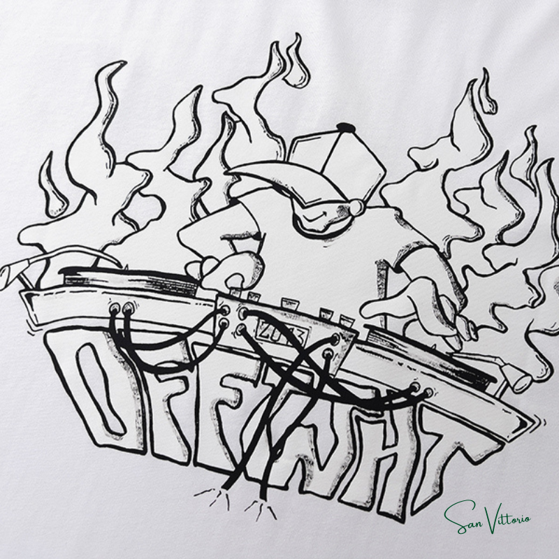 Camiseta "DJ Logo Print" Off-White