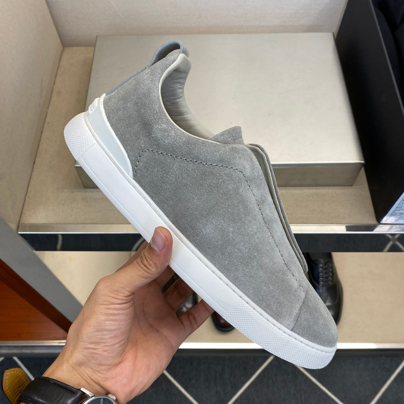 Tênis "Triple Stitch" Zegna Camurça
