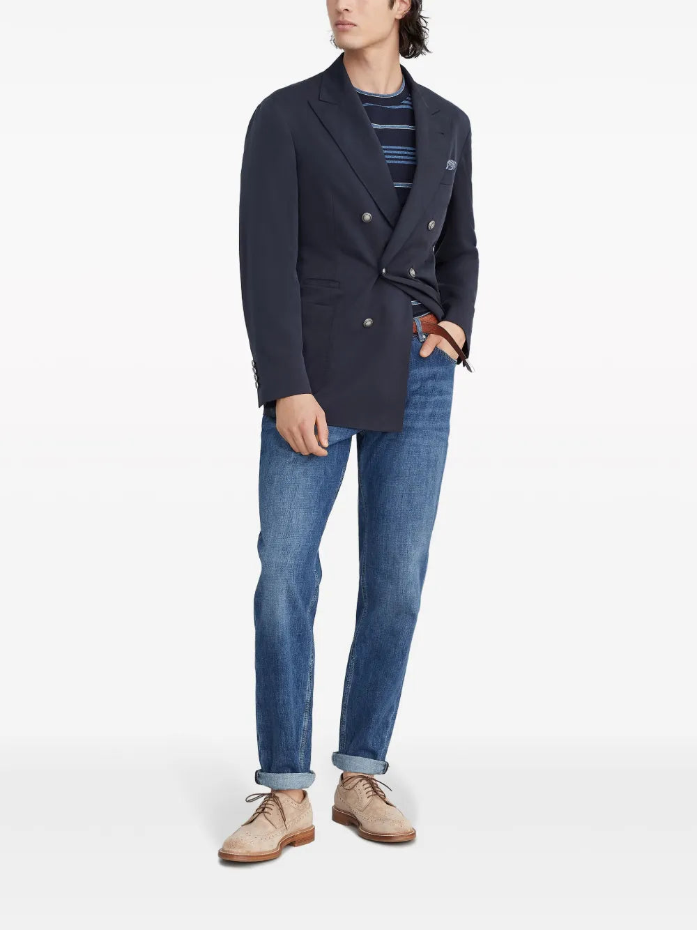 Calça jeans slim cintura média