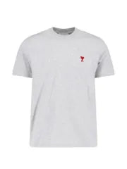Camiseta preta em jersey de algodão com Ami de Coeur