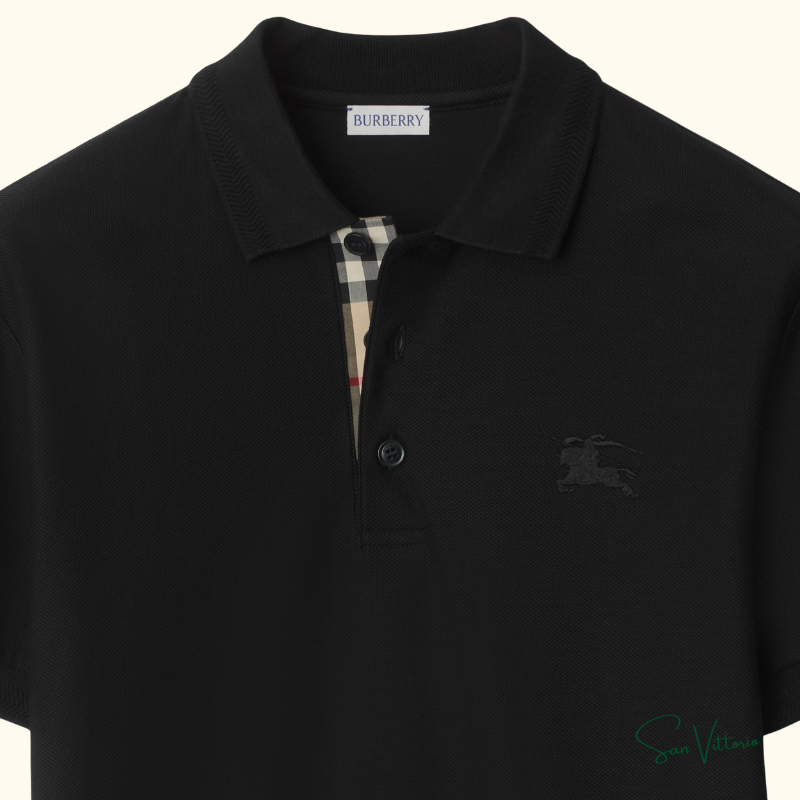Camisa polo de algodão Burberry