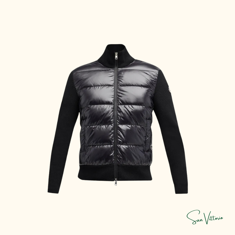 Jaqueta "Cardigan" Moncler com Acolchoado e Lã